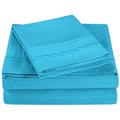 Luxor Treasures Luxor Treasures-Executive 3000 MF3000KGSH CLAQ Executive 3000 Series King Sheet Set; Clouds Embroidery - Aqua MF3000KGSH CLAQ